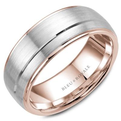 The Gentleman - Rose Gold Tungsten Wedding Ring | Manly Bands